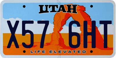 UT license plate X576HT