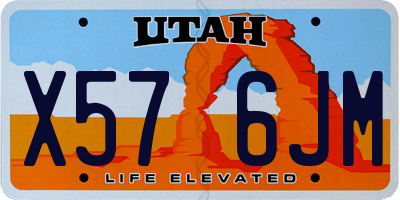 UT license plate X576JM