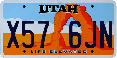 UT license plate X576JN