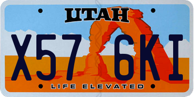 UT license plate X576KI