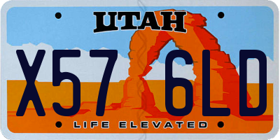 UT license plate X576LD