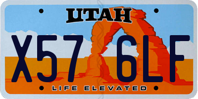 UT license plate X576LF