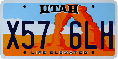 UT license plate X576LH