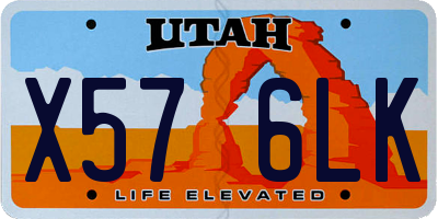 UT license plate X576LK
