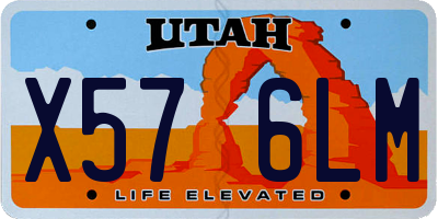 UT license plate X576LM
