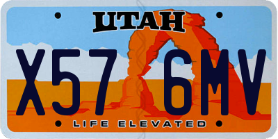 UT license plate X576MV