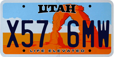 UT license plate X576MW