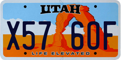 UT license plate X576OF