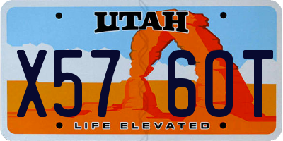 UT license plate X576OT