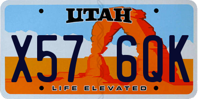 UT license plate X576QK