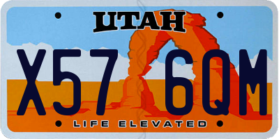 UT license plate X576QM