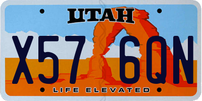 UT license plate X576QN