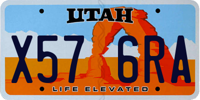 UT license plate X576RA
