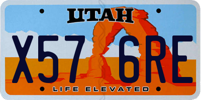 UT license plate X576RE