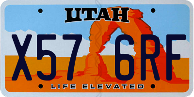 UT license plate X576RF