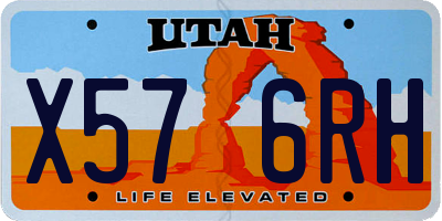 UT license plate X576RH