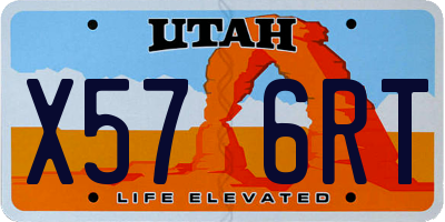 UT license plate X576RT