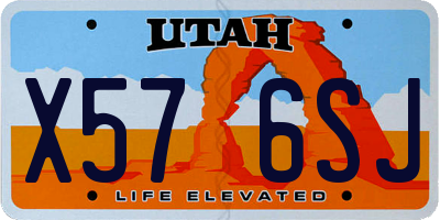 UT license plate X576SJ