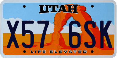 UT license plate X576SK