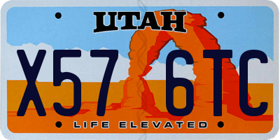 UT license plate X576TC
