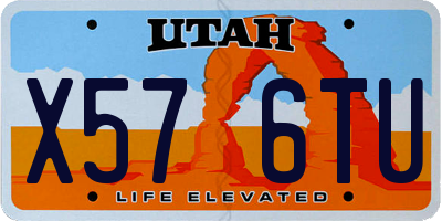 UT license plate X576TU
