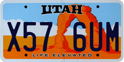 UT license plate X576UM