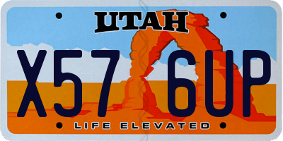 UT license plate X576UP