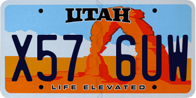 UT license plate X576UW