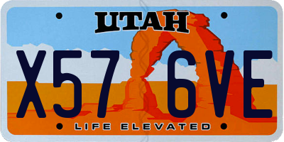 UT license plate X576VE