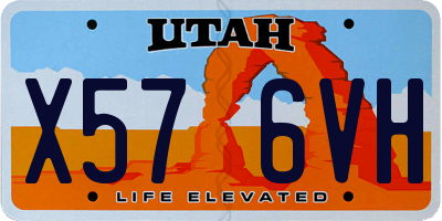 UT license plate X576VH