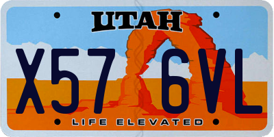 UT license plate X576VL
