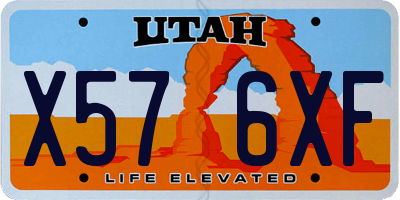 UT license plate X576XF
