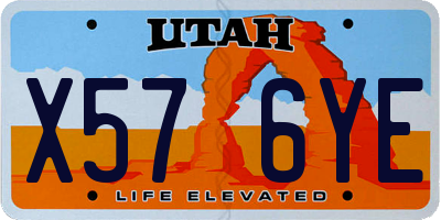 UT license plate X576YE