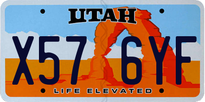 UT license plate X576YF