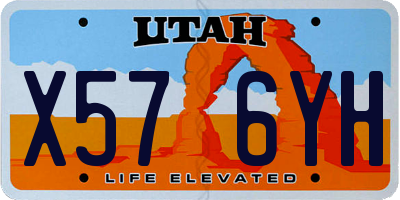 UT license plate X576YH