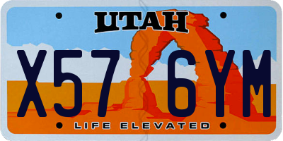 UT license plate X576YM