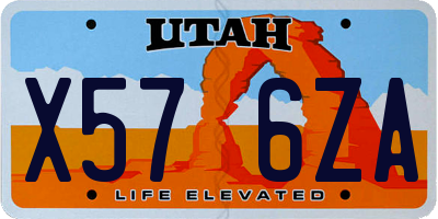 UT license plate X576ZA