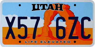 UT license plate X576ZC