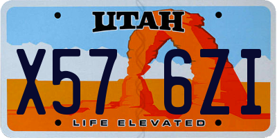 UT license plate X576ZI