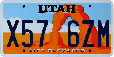 UT license plate X576ZM
