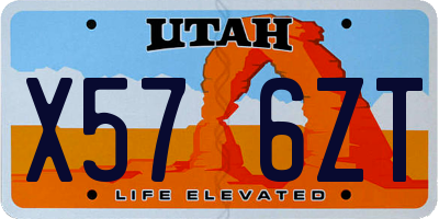 UT license plate X576ZT