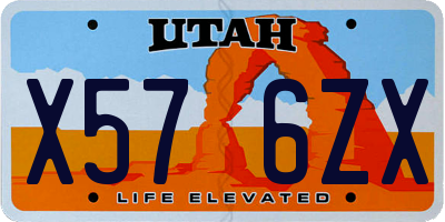 UT license plate X576ZX