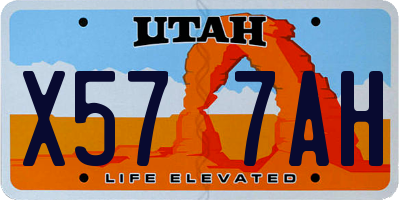 UT license plate X577AH