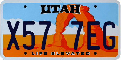 UT license plate X577EG
