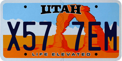 UT license plate X577EM
