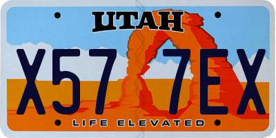 UT license plate X577EX