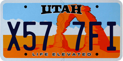 UT license plate X577FI