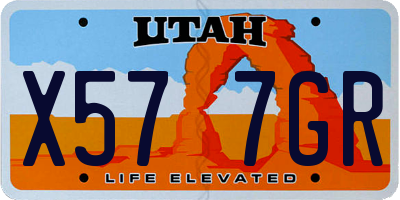UT license plate X577GR