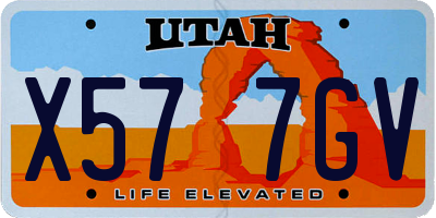UT license plate X577GV