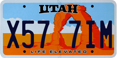 UT license plate X577IM
